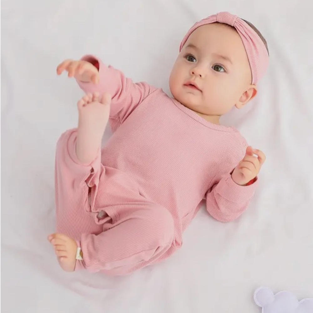 Pink Bamboo Baby Onesie